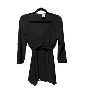 Motherhood Nursing Wear Black 3/4 Sleeve V-Neck Top.  Size L